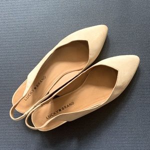Lucky Brand sling back slides in size 9.0